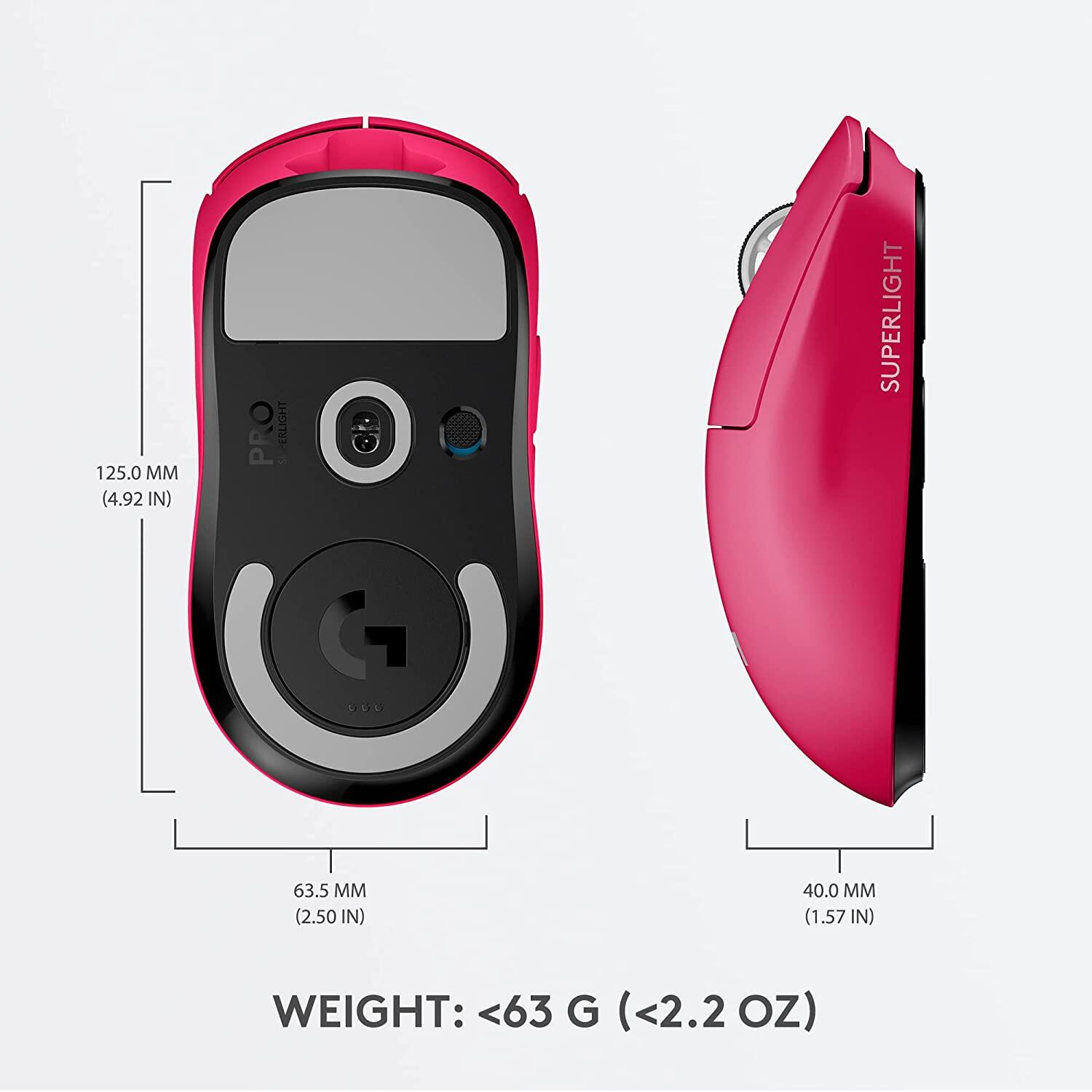 Logitech PRO X SUPERLIGHT Wireless Gaming Mouse With Hero 25K Sensor (910-005958) - Pink